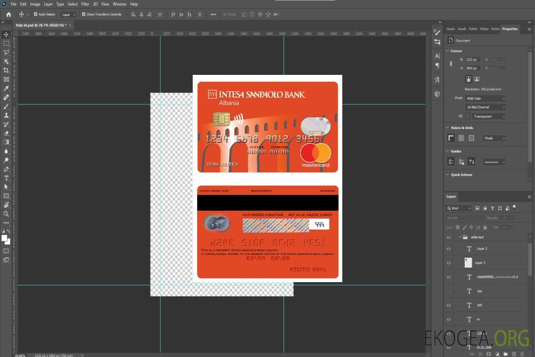 Albanie Intesa Sanpaolo carte de débit bancaire mastercard template Albanie Intesa Sanpaolo carte de débit bancaire mastercard template